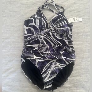 La Blanca Black and Purple Swimsuit